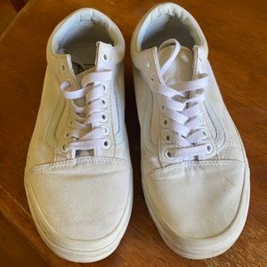 White Old Skool Vans